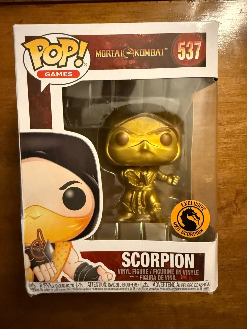 Funko Metallic Gold Scorpion Pop! Games Vinyl Figure #537